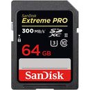 SanDisk 64GB Extreme Pro SDXC UHS-II Card -300mbs