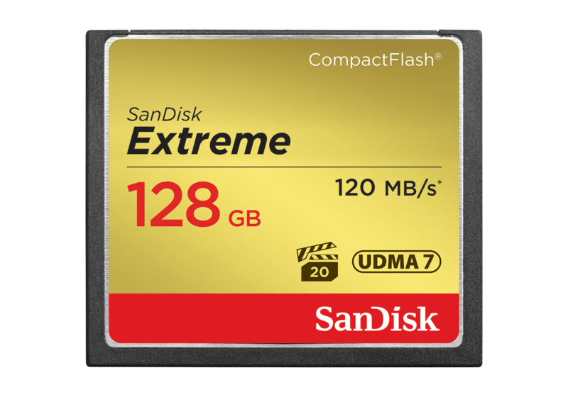 SanDisk 128GB Extreme Compact Flash - 120mb/s (SDCFXS-128G-X46)
