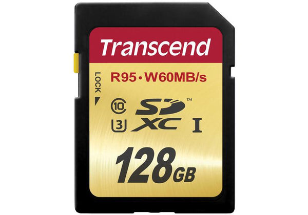 Transcend 128GB SDXC Class 10 UHS-I U3 (R95, W60MB/s) Memory Card